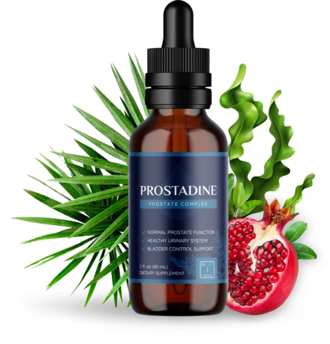 Prostadine liquid prostate supplement bottle with dropper